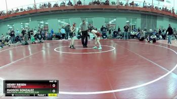 70 lbs Champ. Round 1 - Maddon Gonzalez, New Castle Youth Wrestling Club vs Henry Riesen, East Noble TUF
