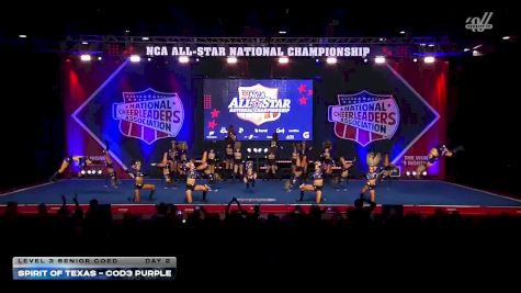 Spirit of Texas - Cod3 Purple [2026 L3 Senior Coed Day 2] 2026 NCA All-Star National Championship