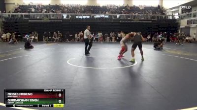 174 lbs Champ. Round 1 - Gurdarsham Singh, Sierra College vs Moises Moreno, Bakersfield