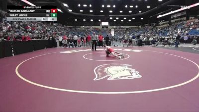 105 lbs 3rd Place Match - Miley Locke, Basehor-Linwood HS vs Baylee Baragary, Lansing HS