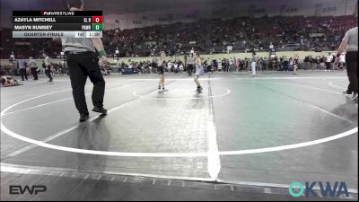 51 lbs Quarterfinal - Azayla Mitchell, El Reno Wrestling Club vs Masyn Rumsey, Pawhuska Elks Takedown