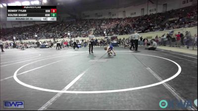 43 lbs Round Of 16 - Rowdy Tyler, Berryhill Wrestling Club vs Kolter Short, Newkirk Takedown Club