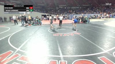 4A Boys 157 lbs Quarterfinal - Wyatt Stewart, Crook County Boys vs Kyle Zajic, Sweet Home Boys