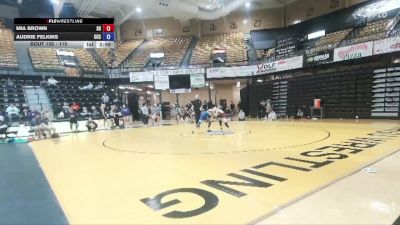 110 lbs Cons. Round 2 - Audrie Felkins, Colby Community College vs Mia Brown, Schreiner University