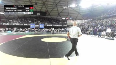 Boys 4A 165 lbs Champ. Round 2 - Beau Harlan, Camas vs Donovan Gallegos, Richland