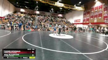 100 lbs Cons. Round 1 - Tucker McDonald, Powell Middle School vs Kole Blajszczak, CY Middle School