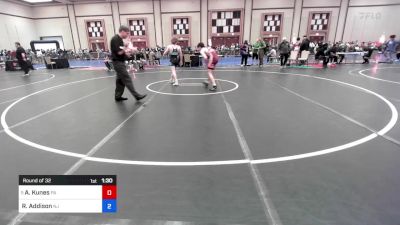 126 lbs Round Of 32 - Aiden Kunes, Pa vs Rivers Addison, Nj