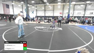 43 lbs Consi Of 8 #2 - Colton Williams, Aggression vs Jace Rogers, Umpqua Wrestling Club