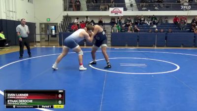 285 lbs 5th Place Match - Sven Lukner, Corban University vs Ethan DeRoche, Providence (Mont.)