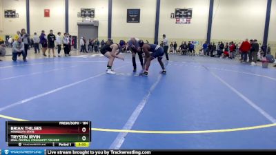 184 lbs Semifinal - Brian Thilges, Minnesota State vs Trystin Irvin, Iowa Central Community College