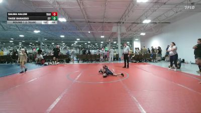 48 lbs Round 1 (3 Team) - Salma Halum, Team Barracuda vs Taige Barasso, Steller Trained Fett