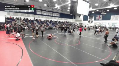 190 lbs Champ. Round 2 - Matthew Cauble, Eastvale Elite vs Ryder Cole, Calimesa