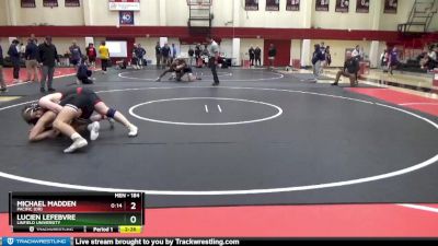 184 lbs Quarterfinal - Lucien Lefebvre, Linfield University vs Michael Madden, Pacific (OR)