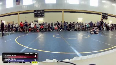 106 lbs Quarterfinal - Jaxsen Jean, Bloomington South Wrestling Club vs Jonah Odum, Roncalli Wrestling Foundation
