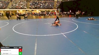 Boys 3rd-4th Grade - 67 Champ. Round 1 - Colton Hennigar, Team Valley Wrestling Club vs Mason Ketchen, Iowa