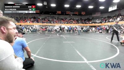46 lbs Rr Rnd 2 - Dawson Sherrin, Bridge Creek Youth Wrestling vs Ella Weldon, Shelton Wrestling Academy