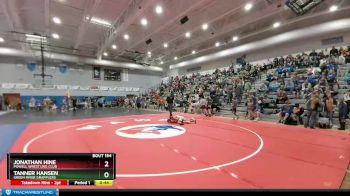 105 lbs Cons. Round 2 - Tanner Hansen, Green River Grapplers vs Jonathan Hine, Powell Wrestling Club