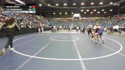 140 lbs Cons. Round 2 - Nevaeh Brown, Bonner Springs HS vs Lily Pendergrass, Arkansas City Hs