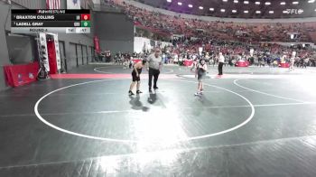 135 lbs Round 4 - Braxton Collins, Laona/Wabeno Rebels vs Ladell Gray, Green Bay United