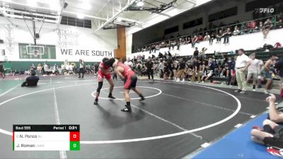 190 lbs Cons. Round 3 - Noah Ponce, Redondo Union vs Jonathan Roman, Lawndale