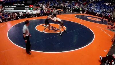 190 lbs Semis & 1st Wrestleback (8 Team) - Luke Boersma, Aurora (Marmion Academy) vs Ben Zebron, Arlington Heights (Hersey)