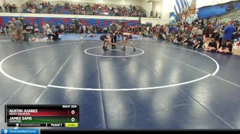 106 lbs Quarterfinal - James Sams, Lewiston vs Austin Juarez, Rocky Mountain