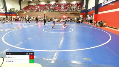 144 lbs Consi Of 8 #1 - Brady Dale, Bixby HS Boys vs Owen Leblanc, Tulsa Union