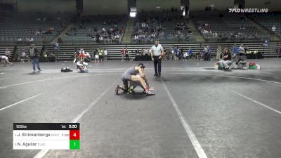 125 lbs 3rd Place - Jett Strickenberger, North Idaho vs Nicolas Aguilar, Clackamas