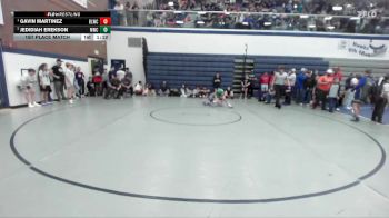 85 lbs 1st Place Match - Gavin Martinez, Bear Lake Wrestling Club vs Jedidiah Erekson, McCall Wrestling Club