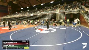 45 lbs Cons. Round 4 - Rowdy Baxter, Eastside United Wrestling Club vs Bradley Abraham, North Big Horn Rams