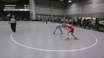 132 lbs Champ. Rd Of 16 - Kaden Potter, ISI Wrestling Club vs Parker Lutz, Angry Fish Wrestling