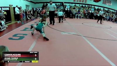 60 lbs Quarterfinal - Connor McGuire, Centralia Wrestling Club vs Ryder Caudle, Blair Oaks Kids Club