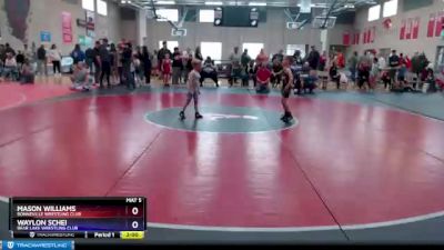 49 lbs Round 1 - Mason Williams, Bonneville Wrestling Club vs Waylon Schei, Bear Lake Wrestling Club