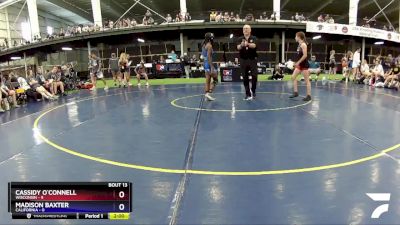 94 lbs Round 5 (6 Team) - Cassidy O`Connell, Wisconsin vs Madison Baxter, California