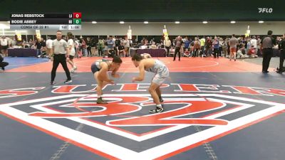 138 lbs Consi Of 32 #1 - Jonas Rebstock, LA vs Bodie Abbey, MI
