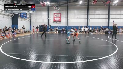 92 lbs Cameron Rios, Oklahoma vs Jordan Sprinkles, California Silver