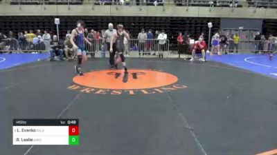 145 lbs 7th Place - Liam Evanko, Wilks-Barre, PA vs Richie Leslie, Archbald, PA
