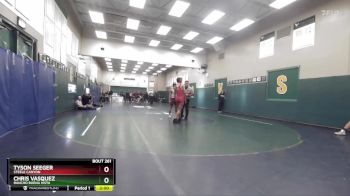 144 lbs Champ. Round 2 - Tyson Seeger, Steele Canyon vs Chris Vasquez, Rancho Buena Vista
