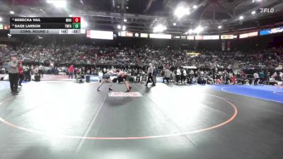 190 lbs Cons. Round 3 - Sage Larson, Twin Falls vs Rebecka Vail, Minico