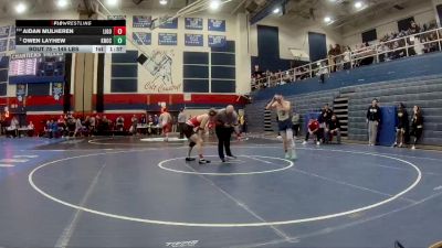 145 lbs Round Of 16 - Aidan Mulheren, Ligonier Valley vs Owen Layhew, Knoch