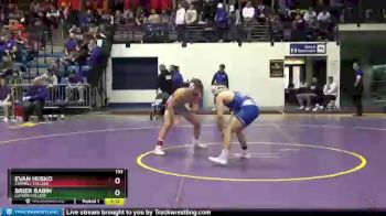 133 lbs 7th Place Match - Brier Babin, Luther College vs Evan Husko, Cornell College