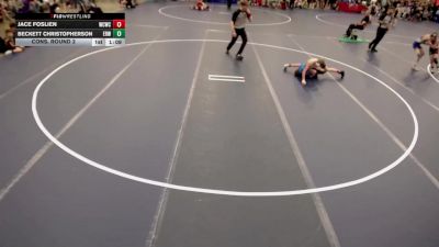 12U - 86 lbs Cons. Round 2 - Beckett Christopherson, Elk River Wrestling vs Jace Foslien, West Central Wrestling Club