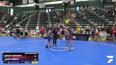 93 lbs 3rd Place Match - August Wagaman, IA vs Joseph Birkett, IA