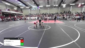 66 lbs Consi Of 4 - Dean Simpson, Durango Wrestling Club vs Giovanni Zapien, Mini Avengers Junior Wrestling