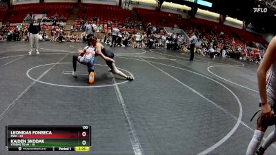 130 lbs Round 1 (8 Team) - Leonidas Fonseca, DWA vs Kaiden Skodak, Xtreme Team