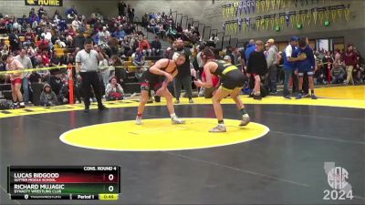 112 lbs Cons. Round 4 - Lucas Bidgood, Sutter Middle School vs Richard Mujagic, Dynasty Wrestling Club