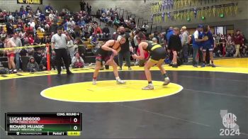 112 lbs Cons. Round 4 - Lucas Bidgood, Sutter Middle School vs Richard Mujagic, Dynasty Wrestling Club