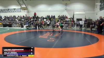 117 lbs Quarterfinal - Lailanie Vongnakhone, Fresno City College vs Mollie Jimenez, East Los Angeles College