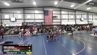 55 lbs Cons. Round 3 - Maxwell S. Paredes, Westlake vs Ezra Heredia, Agon Academy Wrestling