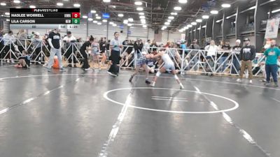 80 lbs Round 3 (12:30 Saturday) - Hadlee Worrell, Iowa vs Lila Carson, NEWHALE